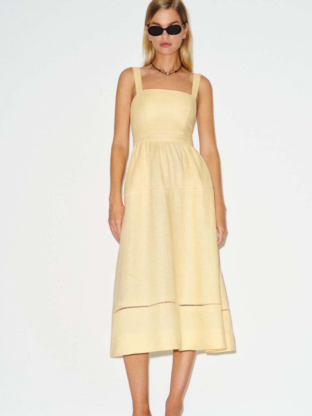 NEW Everett Linen Dress in Ray of Light